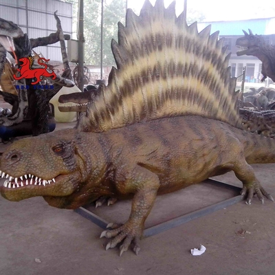 주문 테마 파크를 위한 Sunproof 현실적 애니마트로닉스 공룡 4m Dimetrodon 동상 online manufacture