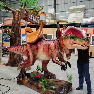 주문 주문을 받아서 만들어지는 판매 색깔을 위한 현실적 Dilophosaurus 공룡 애니마트로닉스 online manufacture