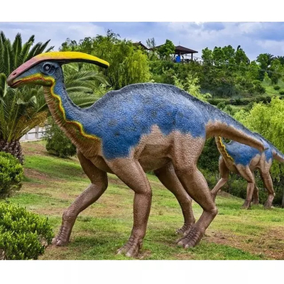 운동과 소리를 가진 테마 파크 현실적 애니마트로닉스 공룡 Parasaurolophus
