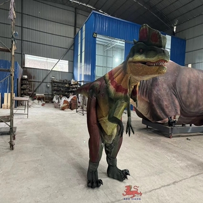 이동식 왕관으로 된 디로포사우루스 의상 애니마트로닉 공룡 파티 소품